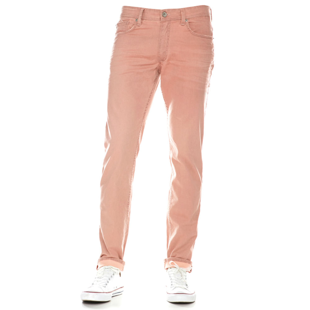 Calca Masculina Slim Jeans Colors Rose Convicto Rosa Calca Masculina Slim Jeans Colors Rose Convicto Rosa