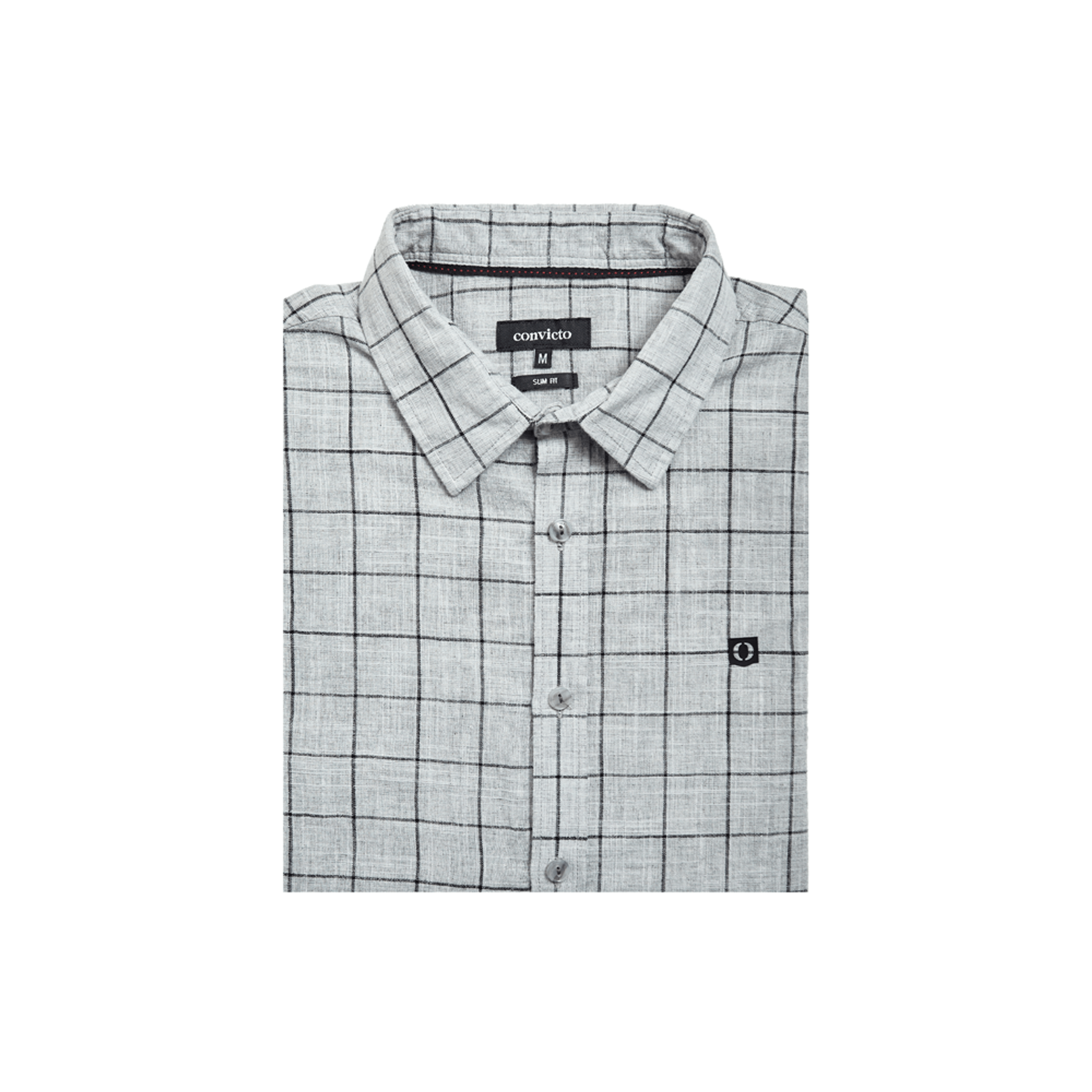 Camisa Masculina Xadrez Azul Logo Bordada Convicto - Convicto